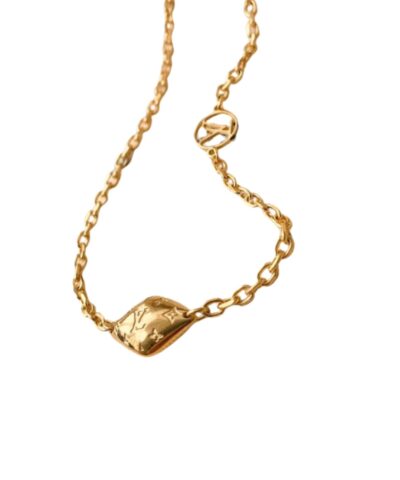 Louis Vuitton Rhombic Necklace Gold For Women