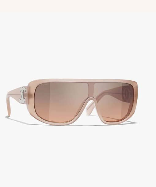 Chanel Shield Sunglasses Light Orange For Women A71528 X08101 S3218