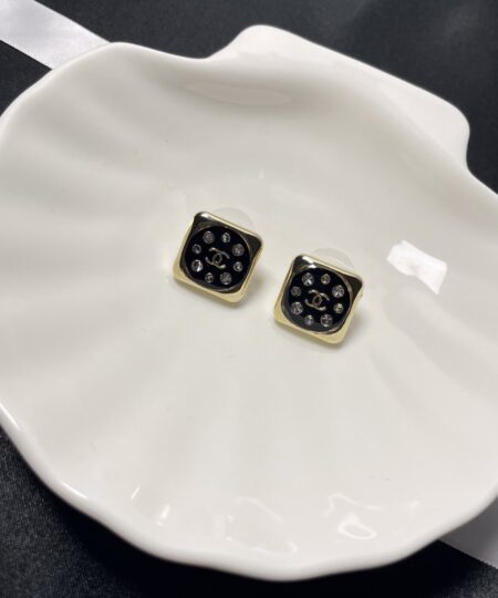 Alternative view of Chanel Square Earrings Black For Women