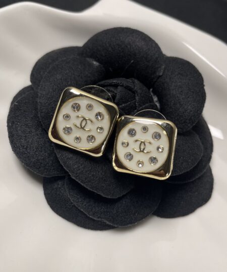 Alternative view of Chanel Square Earrings White For Women