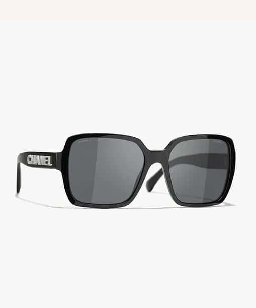 Chanel Square Sunglasses Black For Women A71305 X08101 S2610