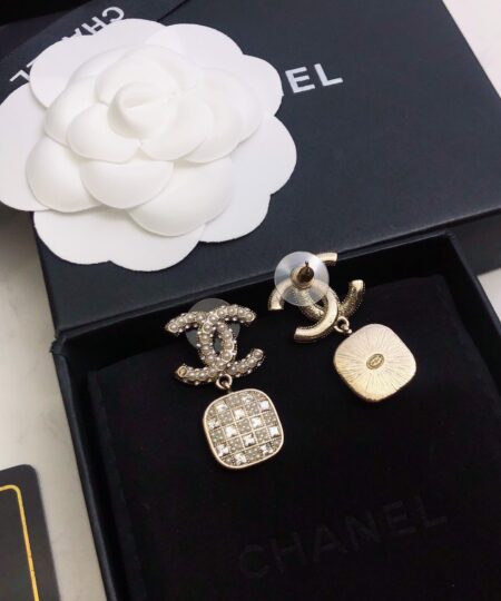 Alternative view of Chanel Stud Earrings Gold For Women