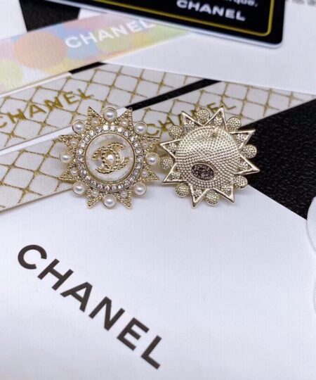 Alternative view of Chanel Stud Earrings Gold For Women