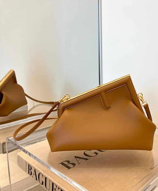 Fendi First Small Brown For Women, Women's HandBags, Shoulder And Crossbody Bags 10.2in/26cm FF 8BP129ABVEF0NYJ