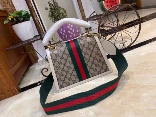 Gucci Queen Margaret GG Small Top Handle Bag Beige And Ebony GG Supreme Canvas For Women 10in/26cm GG 476541 - Image 3