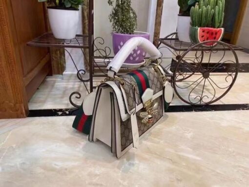 Gucci Queen Margaret GG Small Top Handle Bag Beige And Ebony GG Supreme Canvas For Women 10in/26cm GG 476541 - Image 2