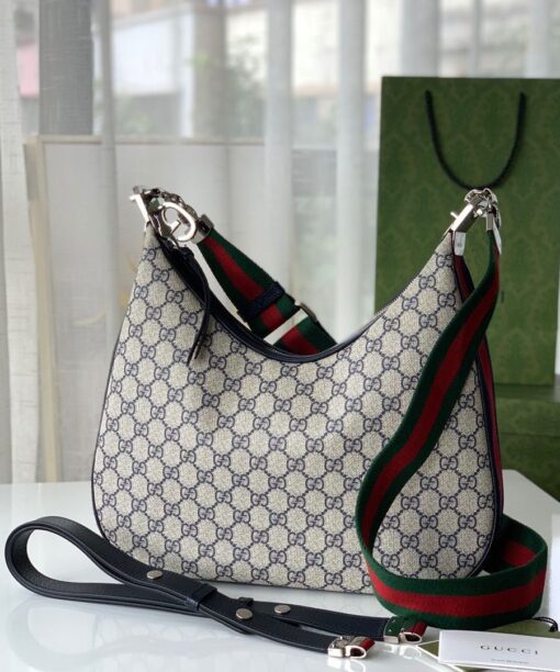 Gucci Attache Small Shoulder Bag 9in/23cm Beige For Women GG 699409 96GRN 4082