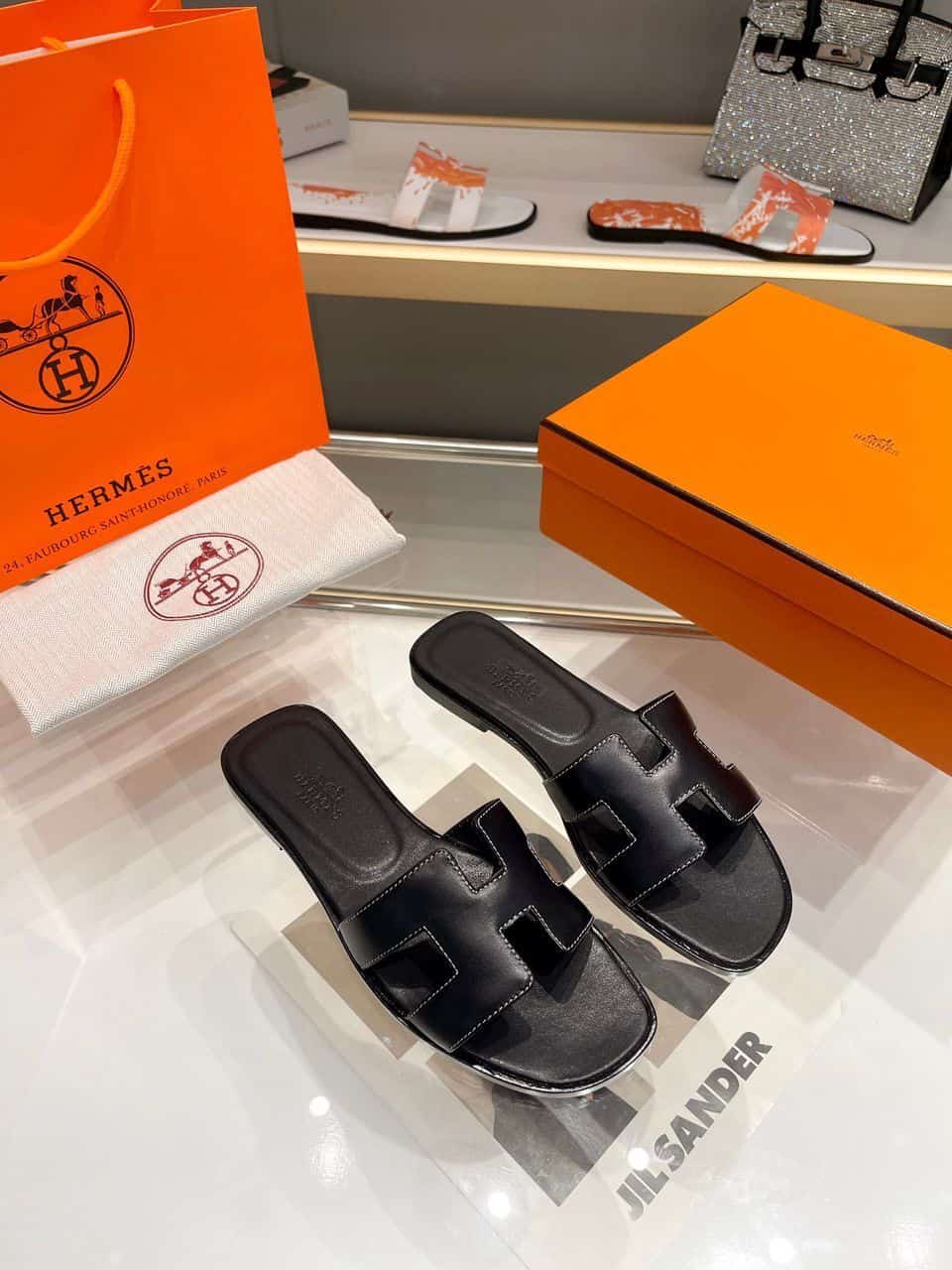 Hermes Oran Sandal Black For Women, Women's Shoes - Image 2