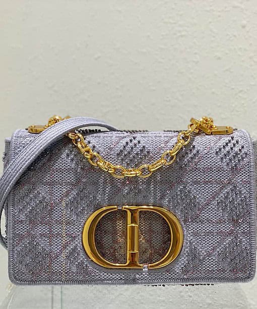 Christian Dior Medium Dior Caro Bag Gray For Women 25.5cm/10in CD