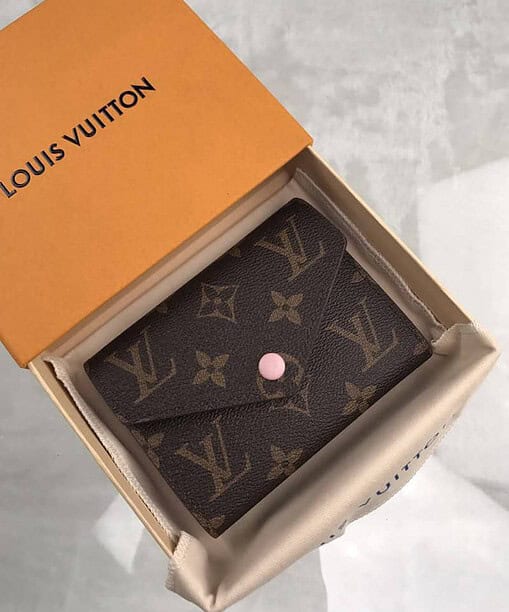 Louis Vuitton Victorine Wallet Monogram Canvas Rose Ballerine Pink For Women, 4.7in/12cm LV M62360