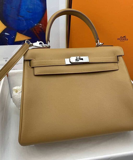 Hermes Kelly 28 Evercolor Gold Bag For Women, Women's Handbags, Shoulder Bags 11in/28cm