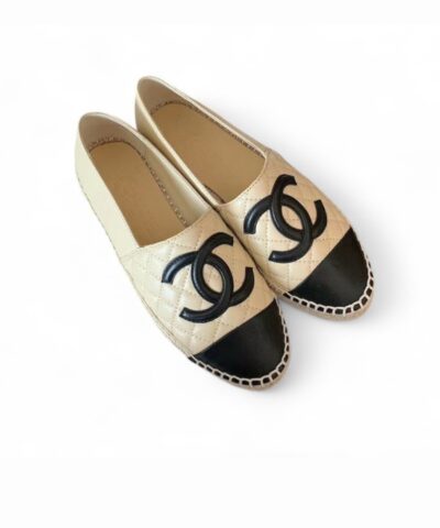 Chanel Espadrilles Beige/Black For Women, Women's Shoes G29762