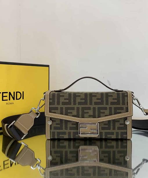 Fendi Baguette Soft Trunk Mini Beige Bag For Woman 10cm/4in