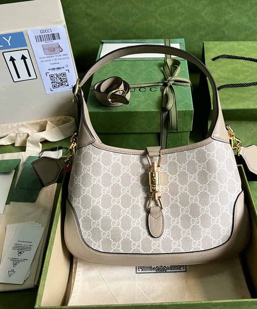 Gucci Jackie 1961 Small GG Shoulder Bag Beige For Women, Women's Bags 11in/28cm GG 678843 UULAG 9682