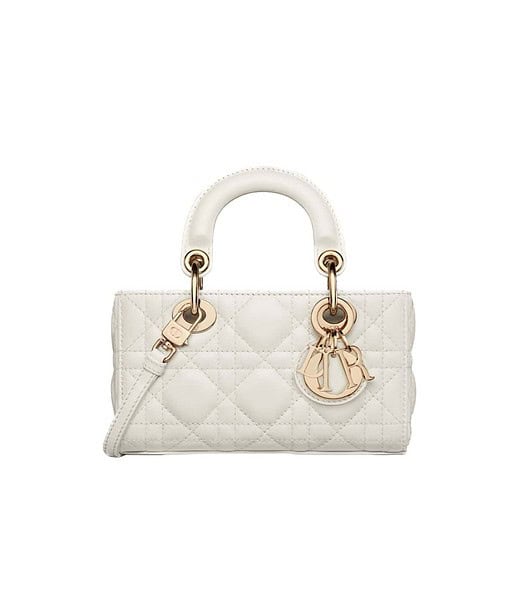 Dior Small Lady D-Joy Bag White For Women 6,3in/16cm