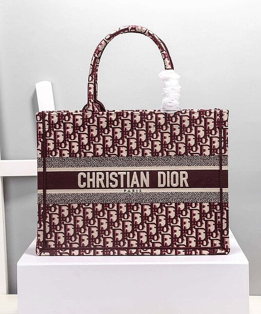 Christian Dior Medium Dior Book Tote Red For Women 14in/36cm CD