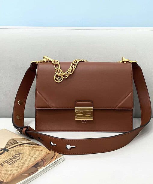 Fendi Kan U Small Brown Bag For Woman 25cm/9.5in