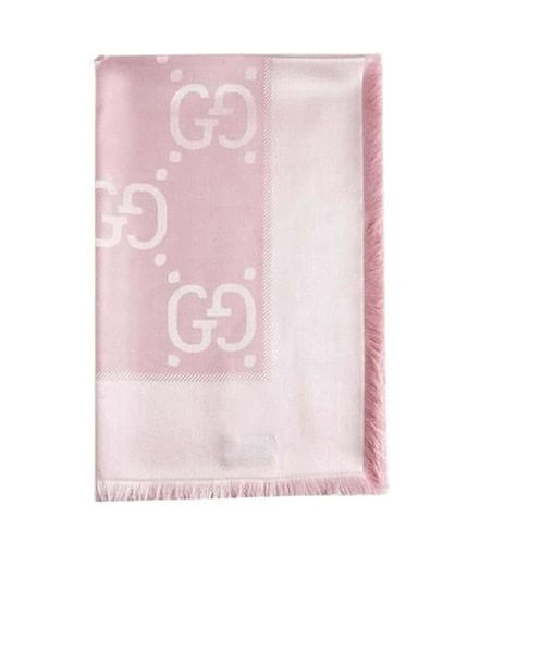 Gucci Jacquard Scarf Pink 140cm/55in For Women