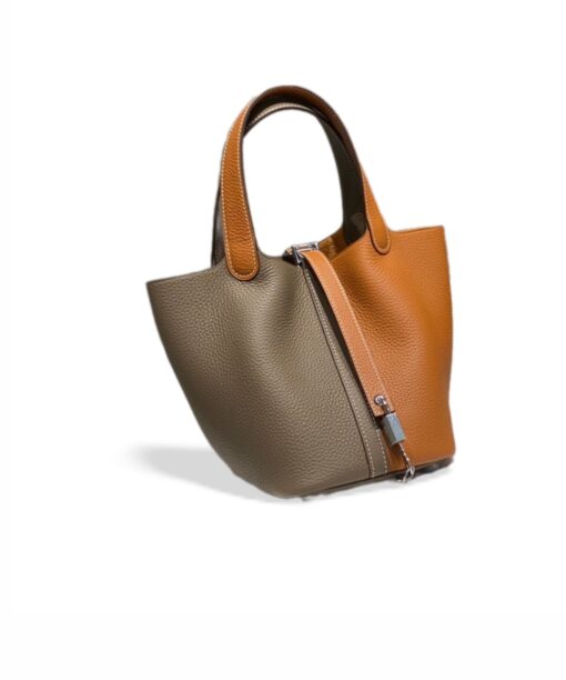Hermes Picotin Lock 18 Bag Grey/Brown For Women 7.1in/18cm