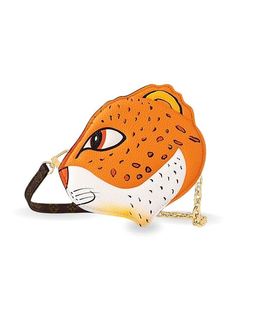 Louis Vuitton Wallet On Chain Leopard Orange For Women M11306 5.9in/15cm