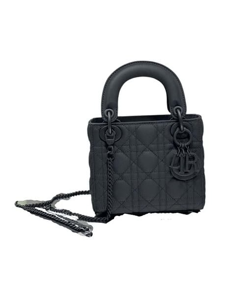 Dior Mini Lady Dior Bag Black/Jade Green/White/Beige For Women 6.5in/17cm