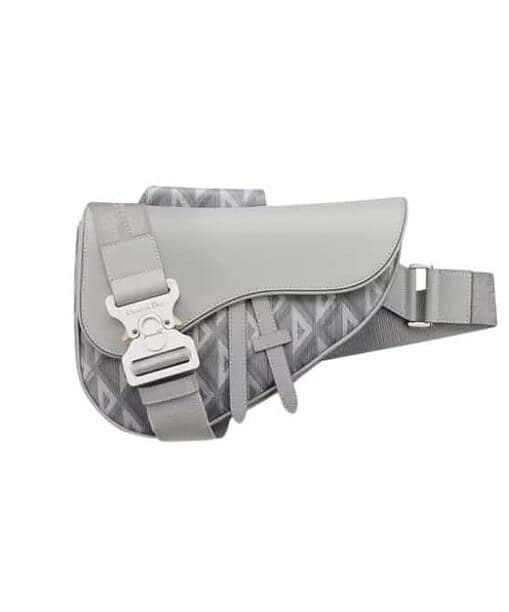 Dior Saddle Bag Grey/Black For Women 10in/26cm CD 1ADPO093CDP_H42E