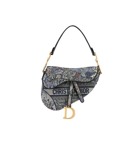 Dior Saddle Bag Denim Multicolor For Women 10in/25.5 cm M0446CRZI_M49E