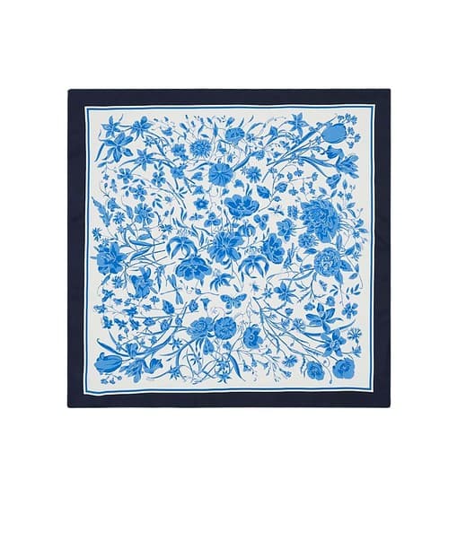 Gucci GG Cashmere Square Scarf Blue 140cm/55in For Women