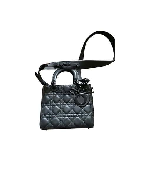 Dior Small Lady Dior My Abcdior Bag Black/Grey/White For Women 8in/20cm