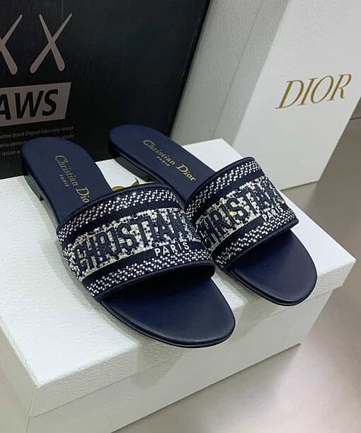 Christian Dior Women's Dway Slide Blue For Women CD KCQ166ERC_S56B