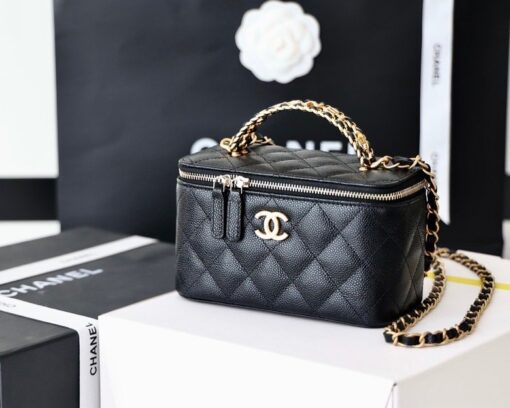 Chanel Small Vanity Case Black For Women 6.7in/17cm AS3171 - Image 9