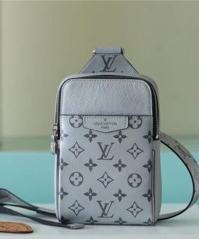 Louis Vuitton Outdoor Sling Bag Taigarama Gunmetal Gray For Men, Men's Bags, Crossbody Bags 8.3in/21cm LV