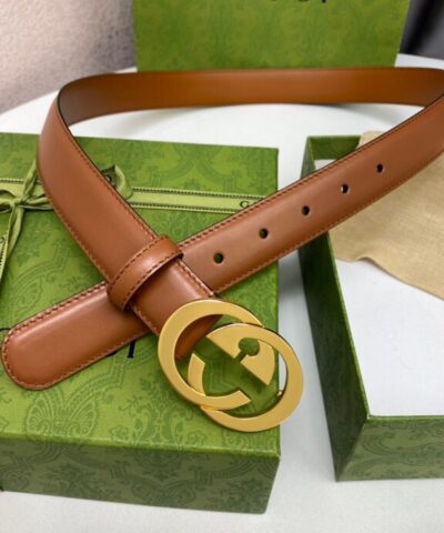 Gucci Blondie Belt Brown, GG Women Belt 690557 US10G 8351