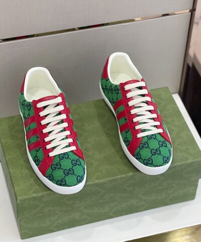 Gucci x Adidas Women's GG Sneakers Green Red For Women 707861