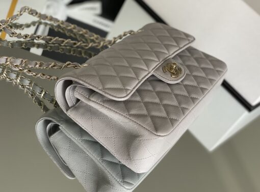 Chanel Classic Handbag 26cm Grey For Women A01112 - Image 10