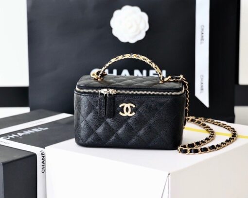 Chanel Small Vanity Case Black For Women 6.7in/17cm AS3171 - Image 10