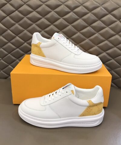Louis Vuitton Rivoli Sneaker Monogram Metallic Canvas White/Yellow For Men LV