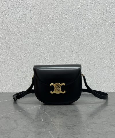 Celine Teen Besace Triomphe Black For Women 7.2in/18.5cm 110413BF4.38NO