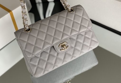 Chanel Classic Handbag 26cm Grey For Women A01112 - Image 6