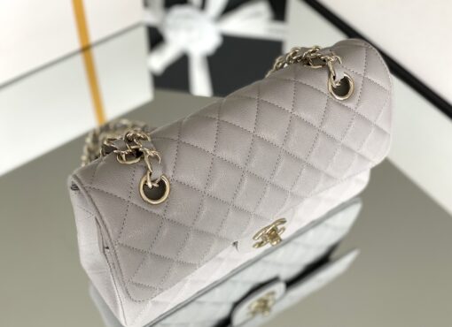 Chanel Classic Handbag 26cm Grey For Women A01112 - Image 8