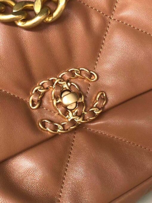 Chanel 19 Handbag 26cm Brown For Women AS1160 - Image 3