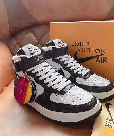 Louis Vuitton And Nike “Air Force 1” By Virgil Abloh White/Brown For Men, Men’s Shoes