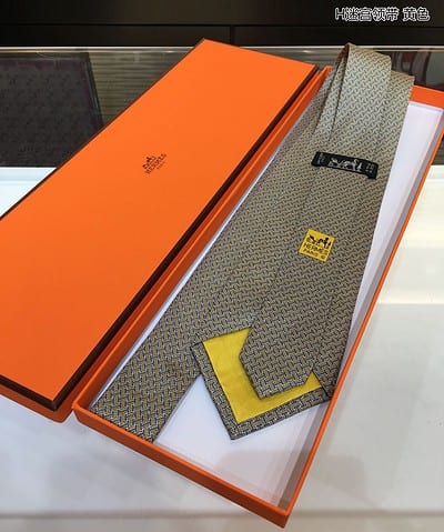 Hermes Tie 7 Faconnee Upside Down Tie Brown Hermes Men Tie