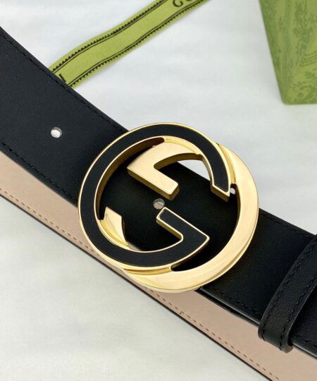 Alternative view of Gucci GG Supreme Belt With Interlocking G Buckle Beige/Ebony GG Supreme And Black For Women, Women Belt