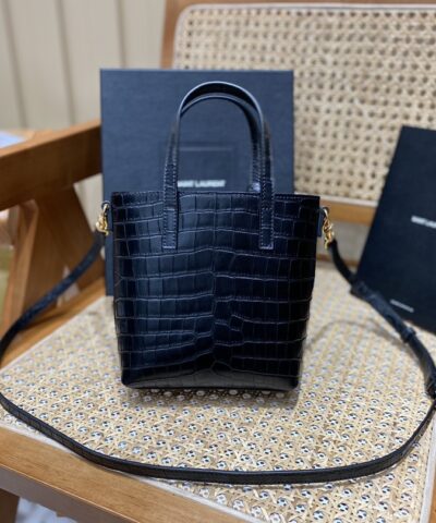 Saint Laurent Mini Toy Shopping Bag Black For Women, Women's Bags 7.1in/18cm YSL 712367AAAOH1000