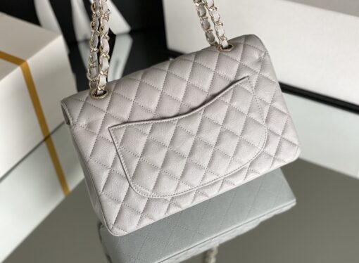 Chanel Classic Handbag 26cm Grey For Women A01112 - Image 7