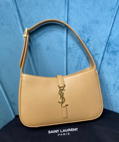 Saint Laurent Le 5 A 7 Hobo Bag In Smooth Beige For Women 9in/23cm YSL 6572282R20W9832
