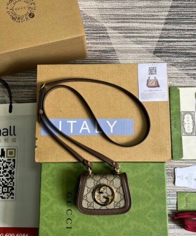 Gucci Blondie Card Case Wallet Beige For Women, Women's Bags 4.5in/12cm GG 698635 K9GSG 8358