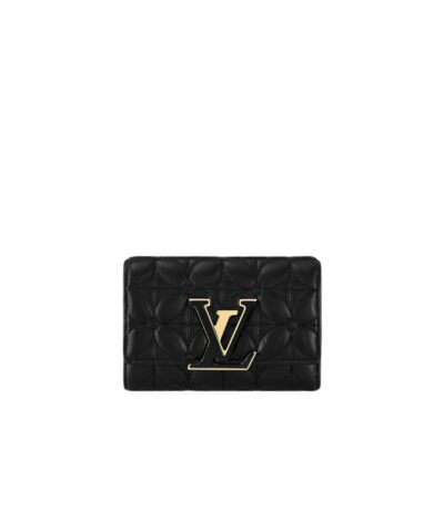 Louis Vuitton Capucines Compact Maxi Wallet Black For Women 13.5cm/5.3in - M83666