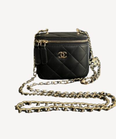Chanel Vanity With Chain Black For Women 4.3in/11cm